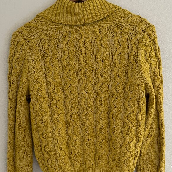 ANTHROPOLOGIE Sparrow Brand Gold Wrap Sweater: NWOT! MEDIUM; Retailed for $118! - Picture 2 of 5